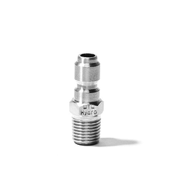 CleanHub Plug, Male Flow Through QD 3/8” MPT Stainless